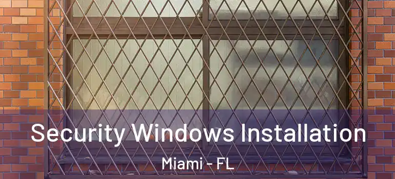  Security Windows Installation Miami - FL